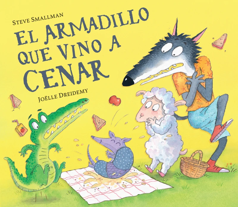 Portada: El armadillo que vino a cenar (La ovejita que vino a cenar)