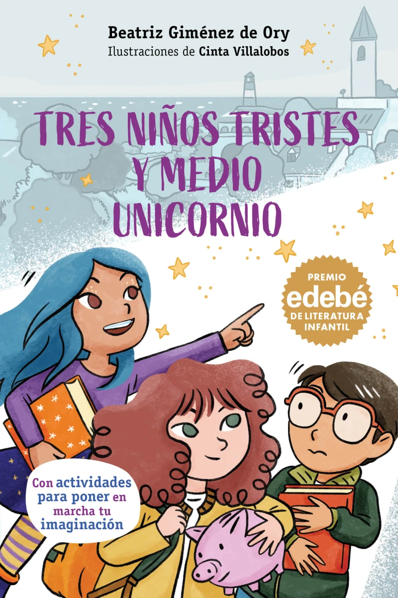 Portada: TRES NIÑOS TRISTES Y MEDIO UNICORNIO