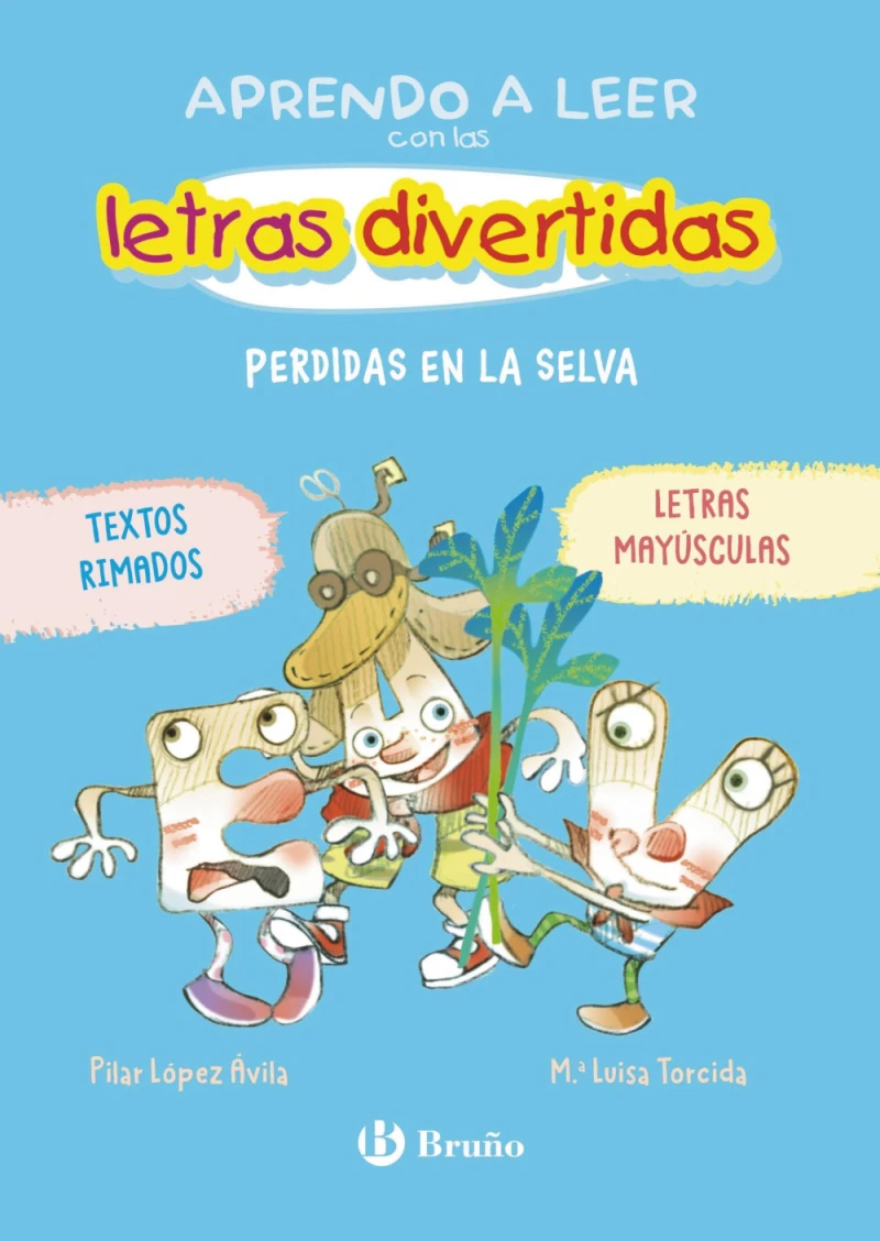 Portada: Aprendo a leer con las letras divertidas, 2. Perdidas en la selva