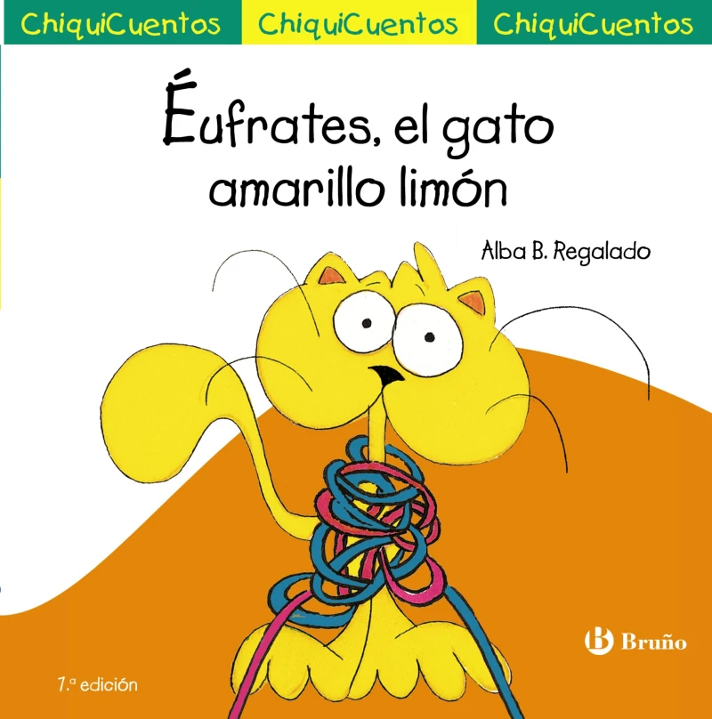 Portada: ChiquiCuento 22. Éufrates, el gato amarillo limón
