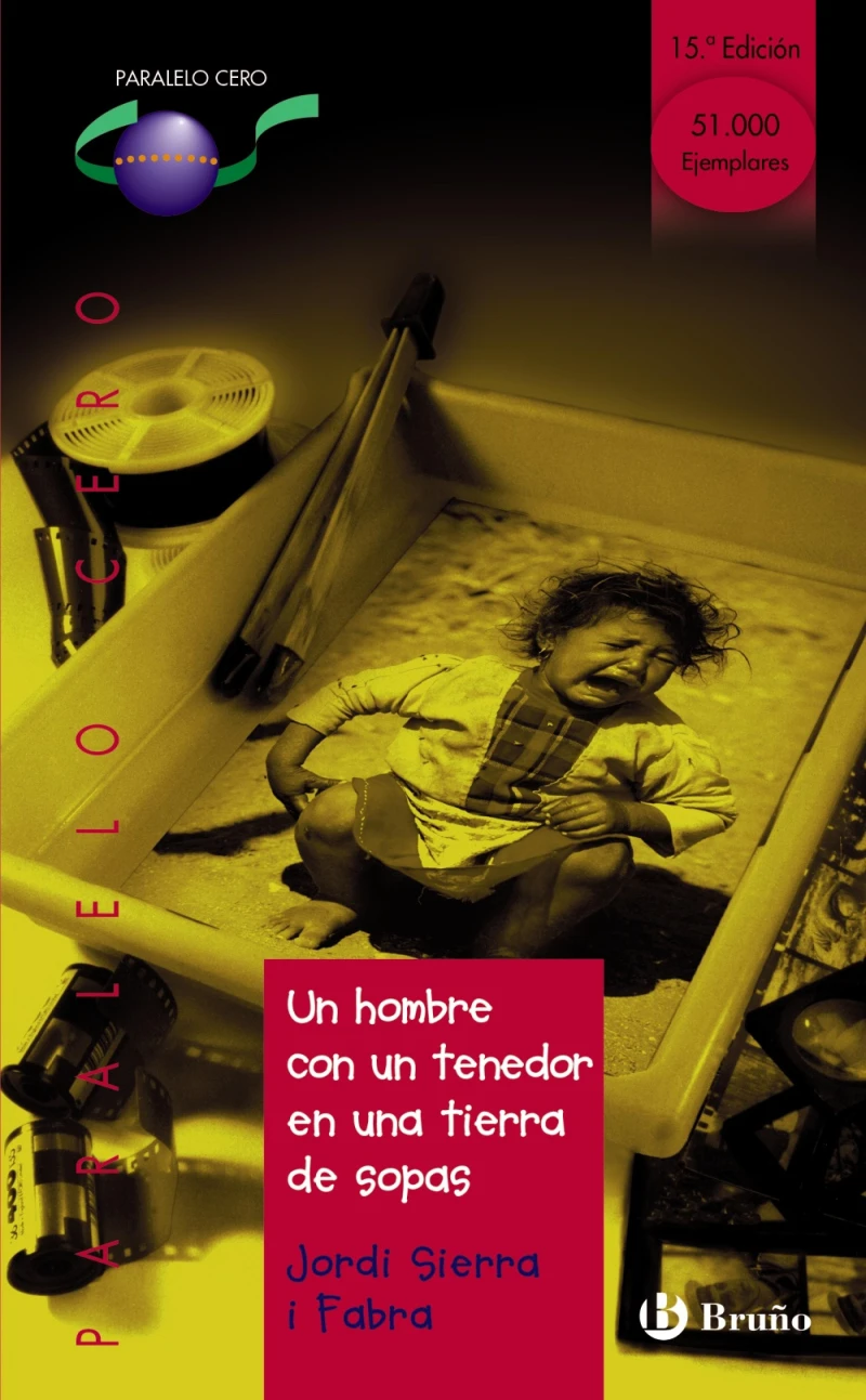 Portada: Un hombre con un tenedor en una tierra de sopas