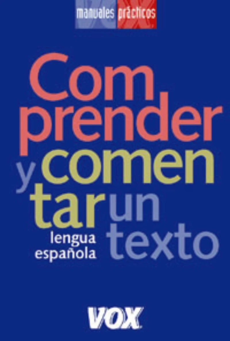 Portada: Comprender y comentar un texto