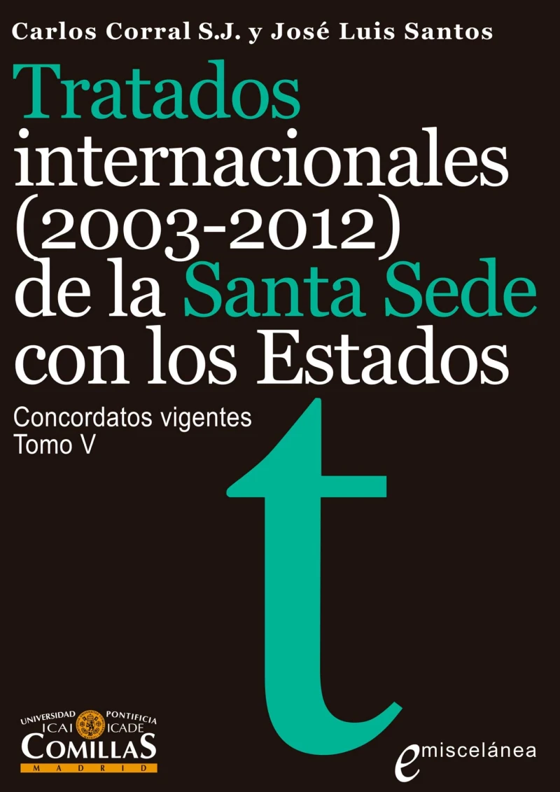 Portada: Tratados internacionales (2003-2012) de la Santa Sede con los Estados
