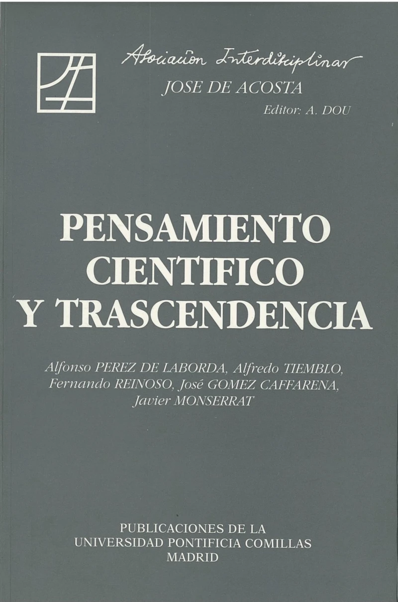 Portada: Pensamiento científico y trascendencia