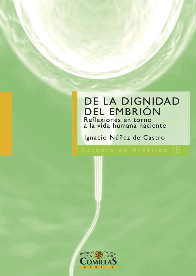 Portada: De la dignidad del embrión