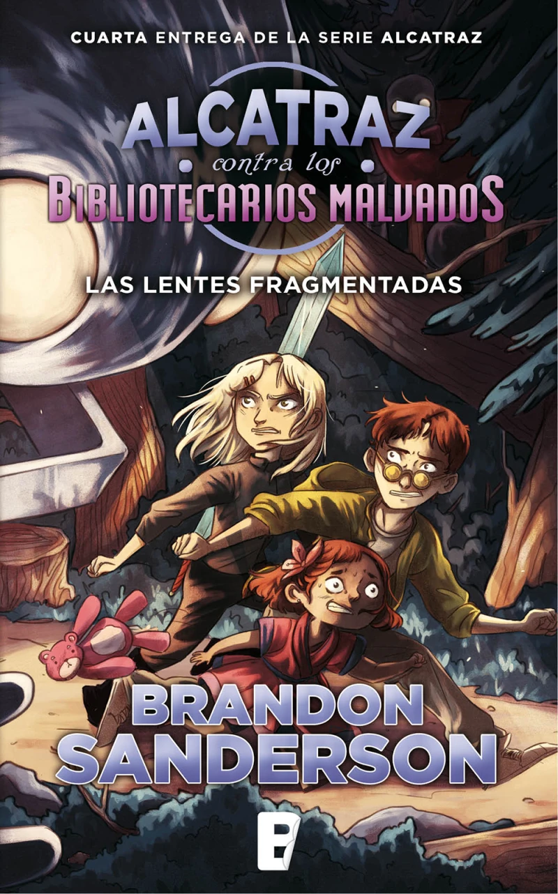Portada: Las lentes fragmentadas (Alcatraz contra los Bibliotecarios Malvados 4)