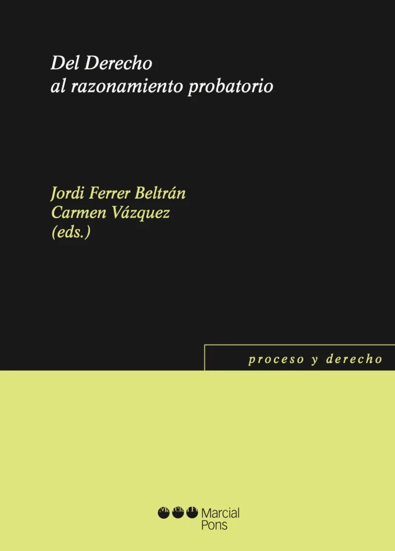 Portada: Del Derecho al razonamiento probatorio