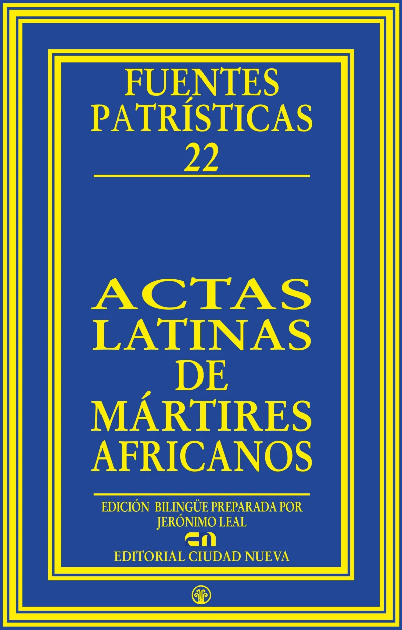 Portada: Actas latinas de mártires africanos