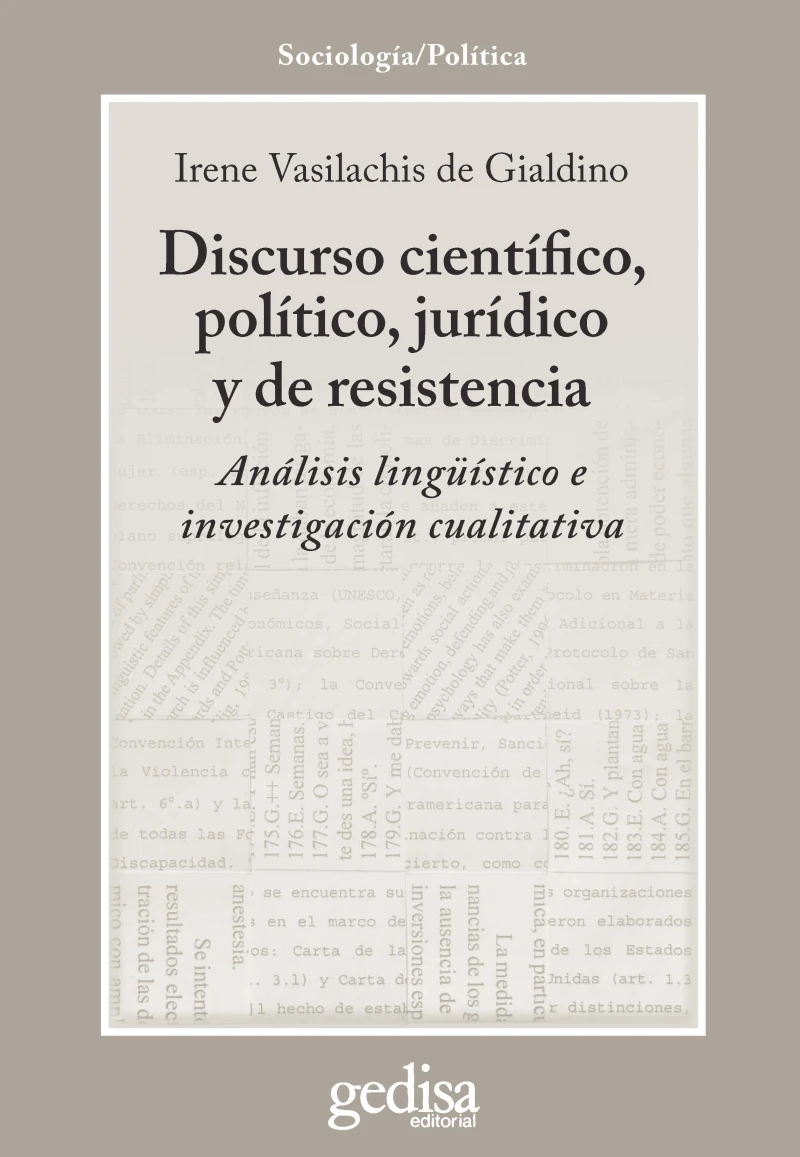 Portada: Discurso científico, político, jurídico y de resistencia