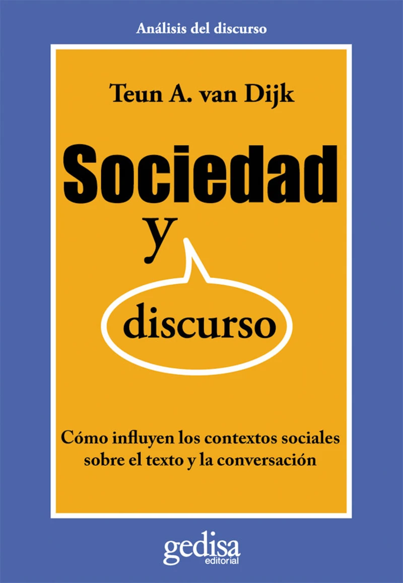 Portada: Sociedad y discurso