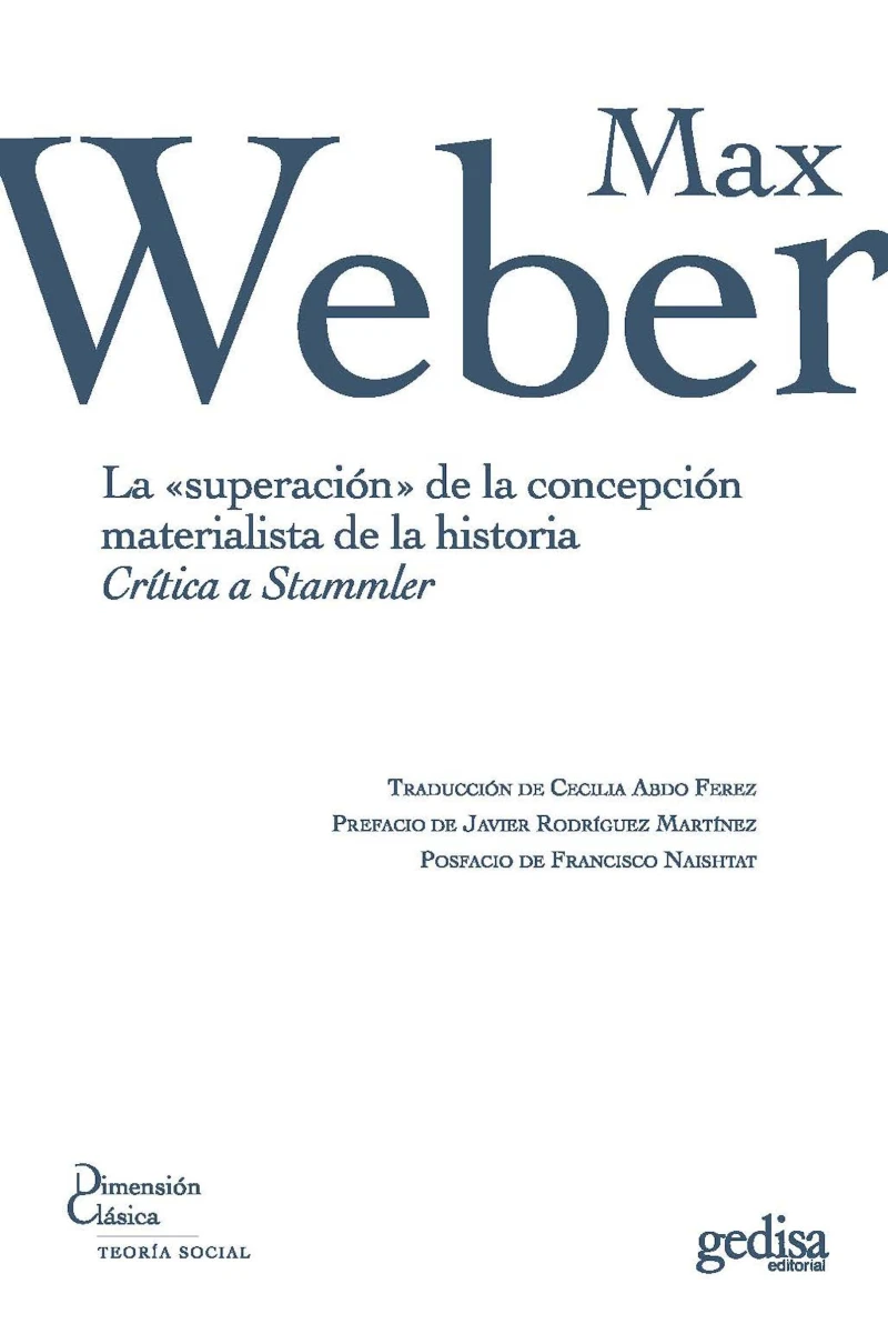 Portada: La "superación" de la concepción materialista de la historia