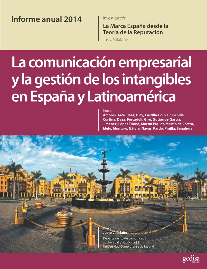 Portada: Informe anual 2014. La marca de España desde la Teoría de la Reputación