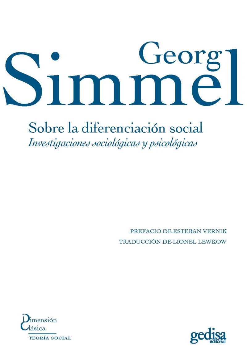 Portada: Sobre la diferenciación social