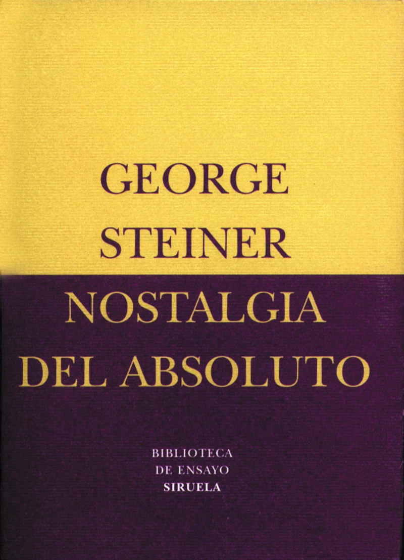 Portada: Nostalgia del absoluto