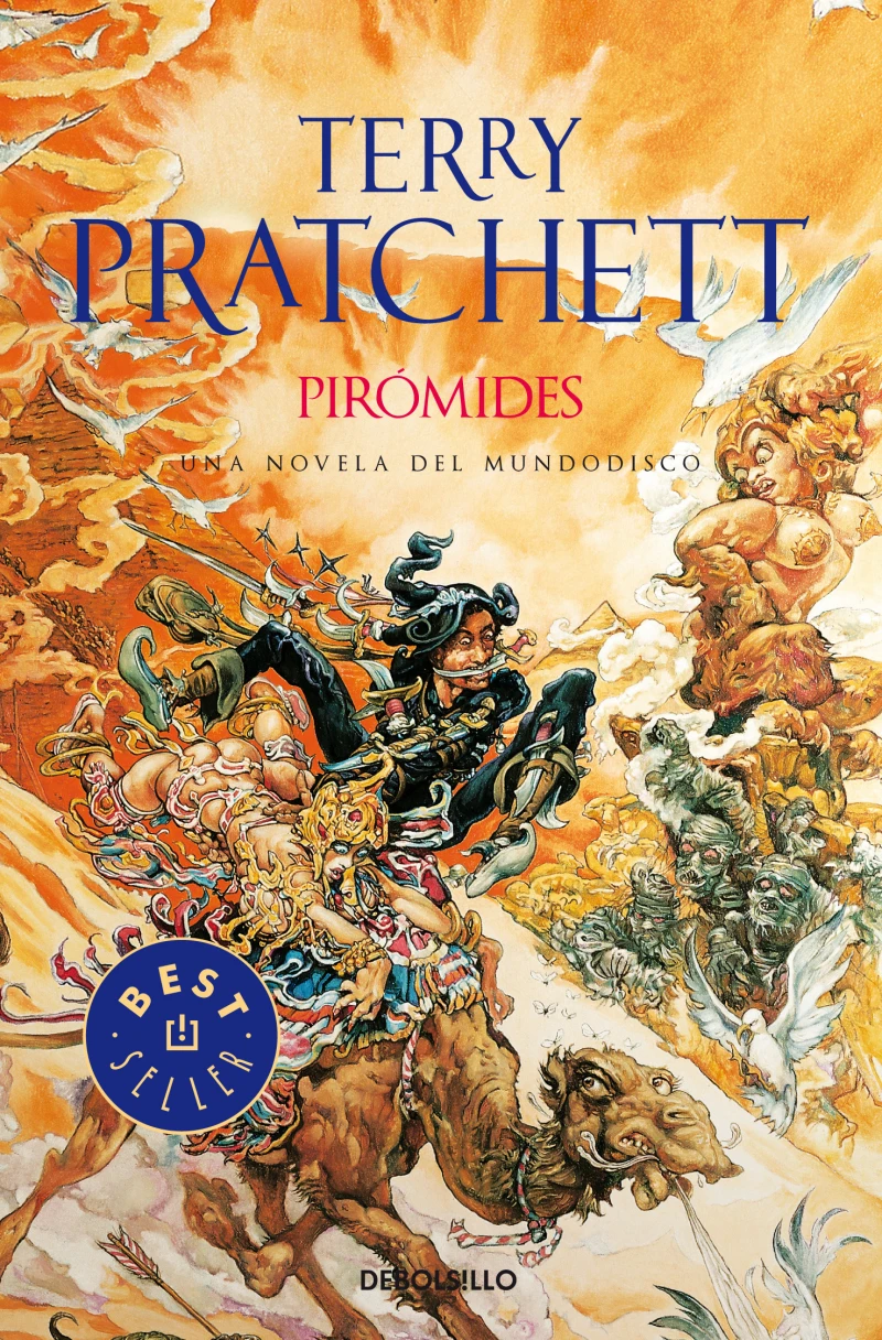 Portada: Pirómides (Mundodisco 7)