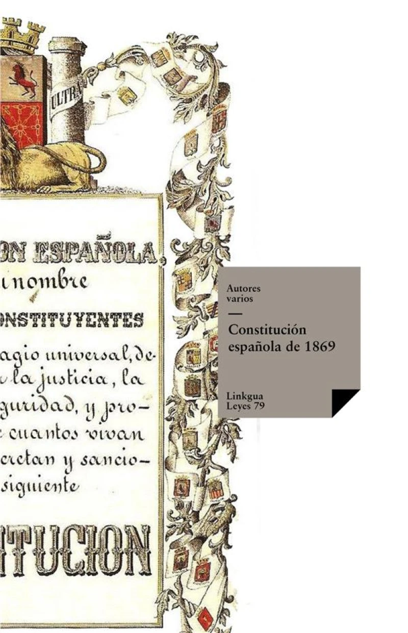Portada: Constitución española de 1869