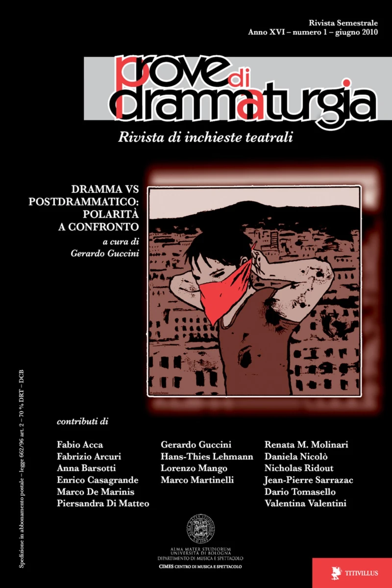 Portada: Prove di Drammaturgia n. 1/2010