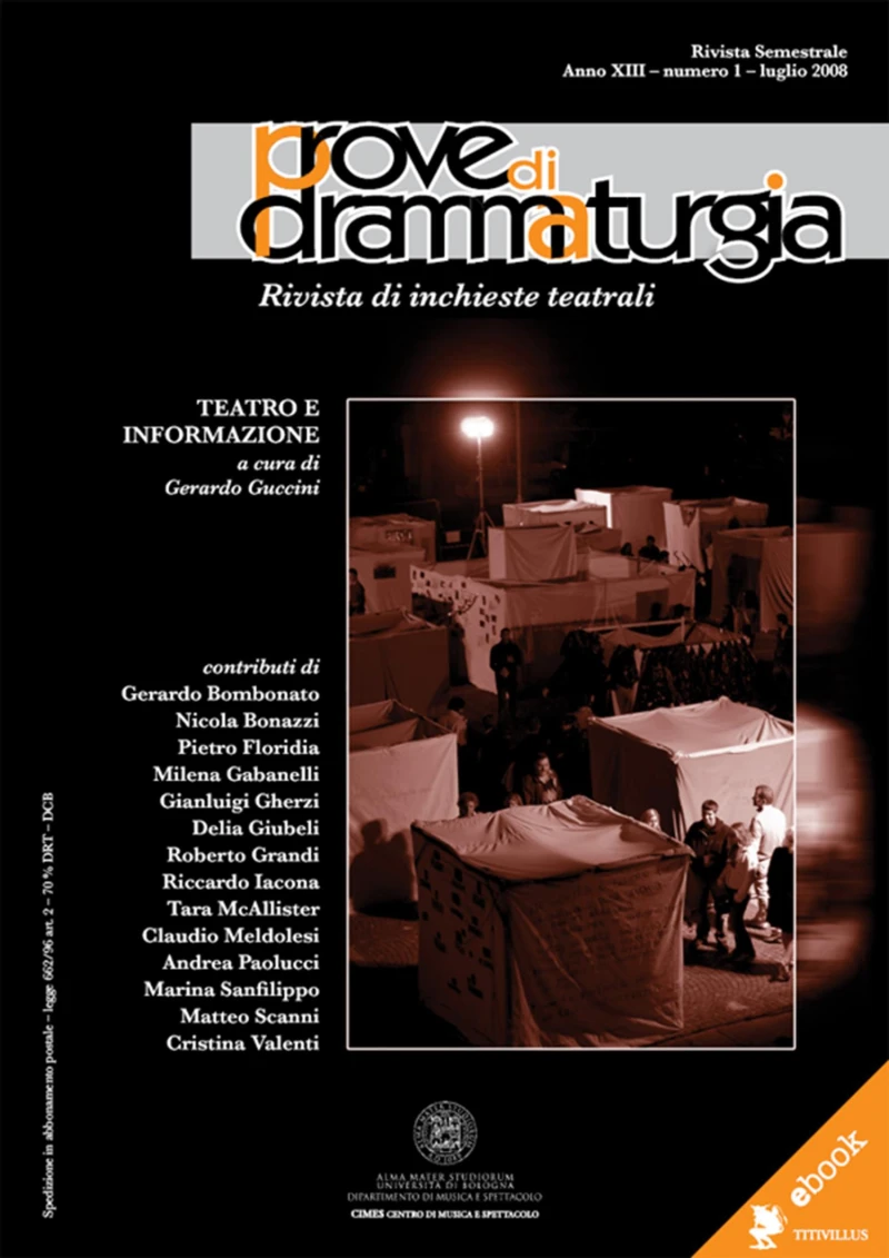 Portada: Prove di Drammaturgia n. 1/2008
