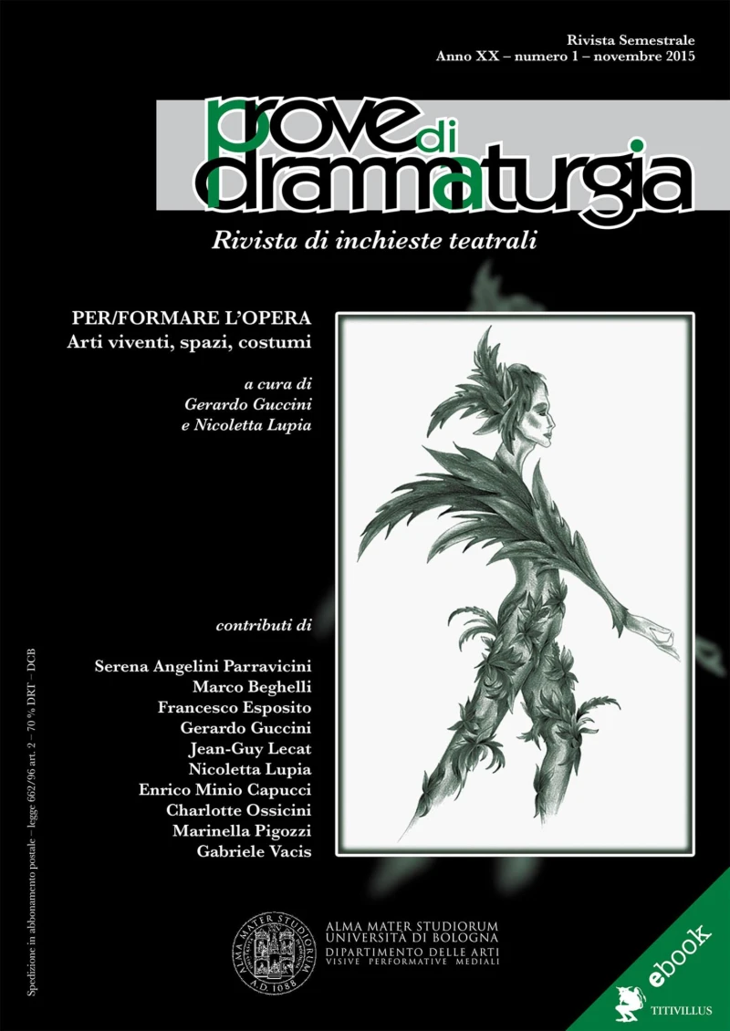 Portada: Prove di Drammaturgia n. 1/2015