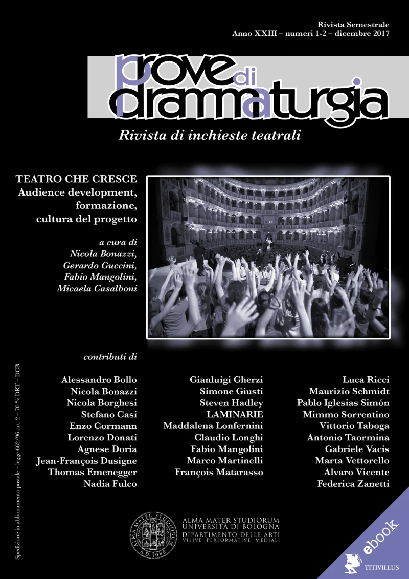 Portada: Prove di Drammaturgia n. 1-2/2017