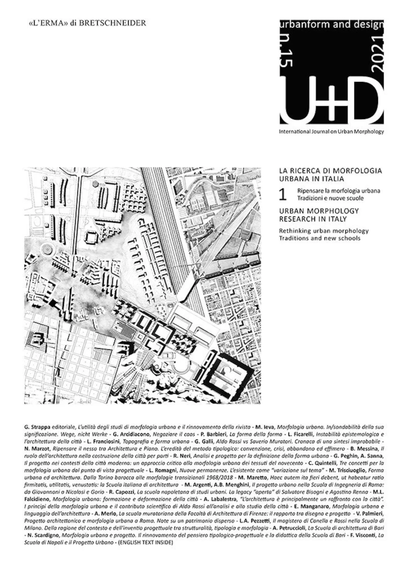 Portada: La ricerca di morfologia urbana in Italia - Urban Morphology Research in Italy. 1