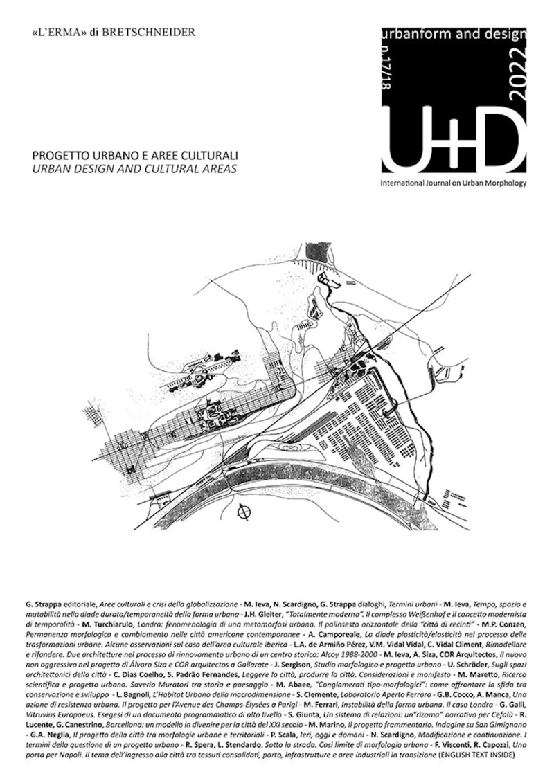 Portada: Progetto Urbano e Aree Culturali - Urban Design and Cultural Areas