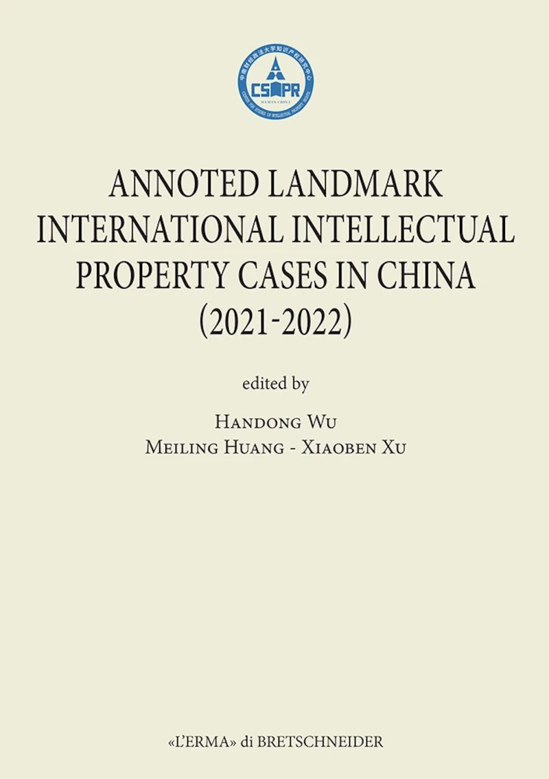 Portada: Annoted Landmark International Intellectual Property Cases in China