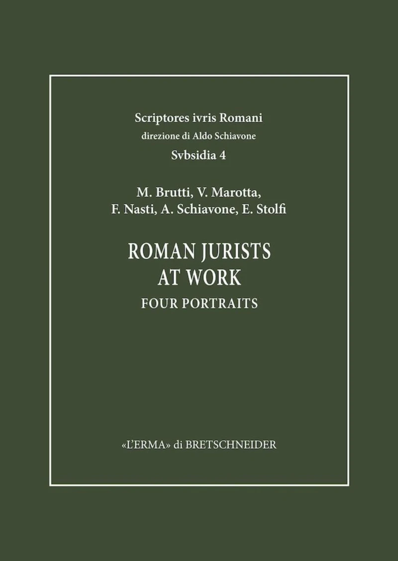 Portada: Roman Jurists at Work