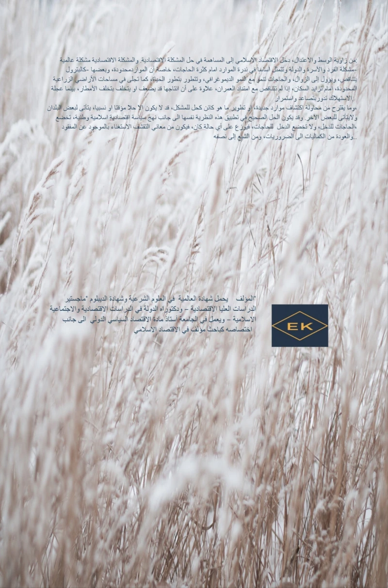 Portada: منهج الاقتصاد الاسلامي في انتاج الثروة واستهلاها