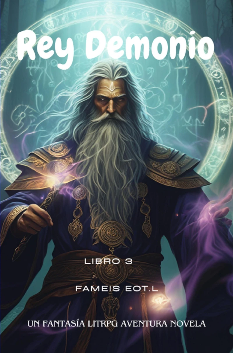 Portada: Rey Demonio:Un Fantasía LitRPG Aventura Novela(Libro 3)