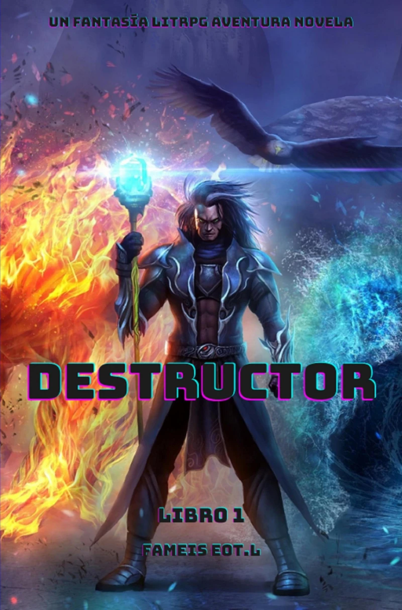 Portada: Destructor:Un Fantasía LitRPG Aventura Novela(Libro 1)
