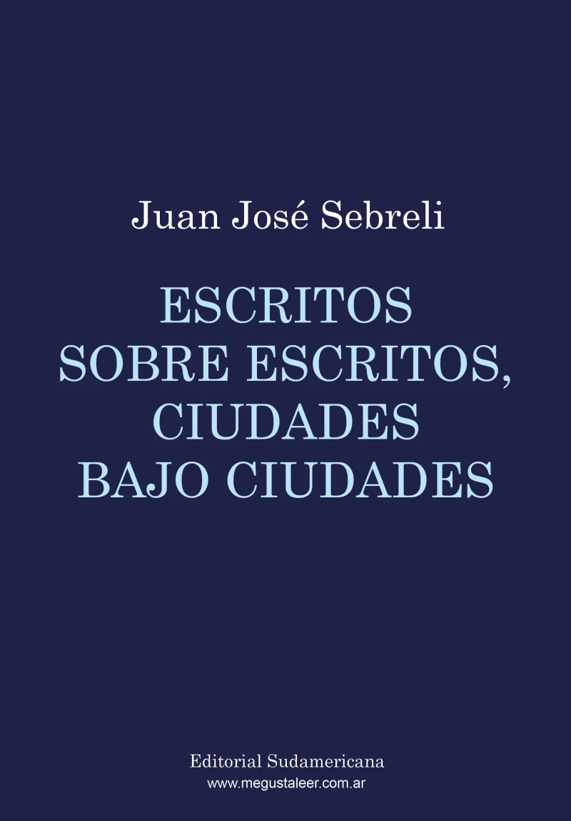 Portada: Escritos sobre escritos, ciudades bajo ciudades