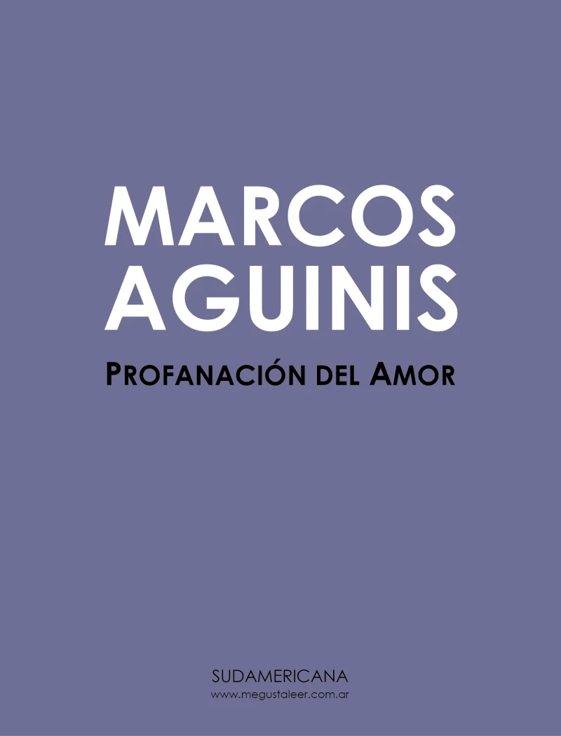 Portada: Profanación del amor