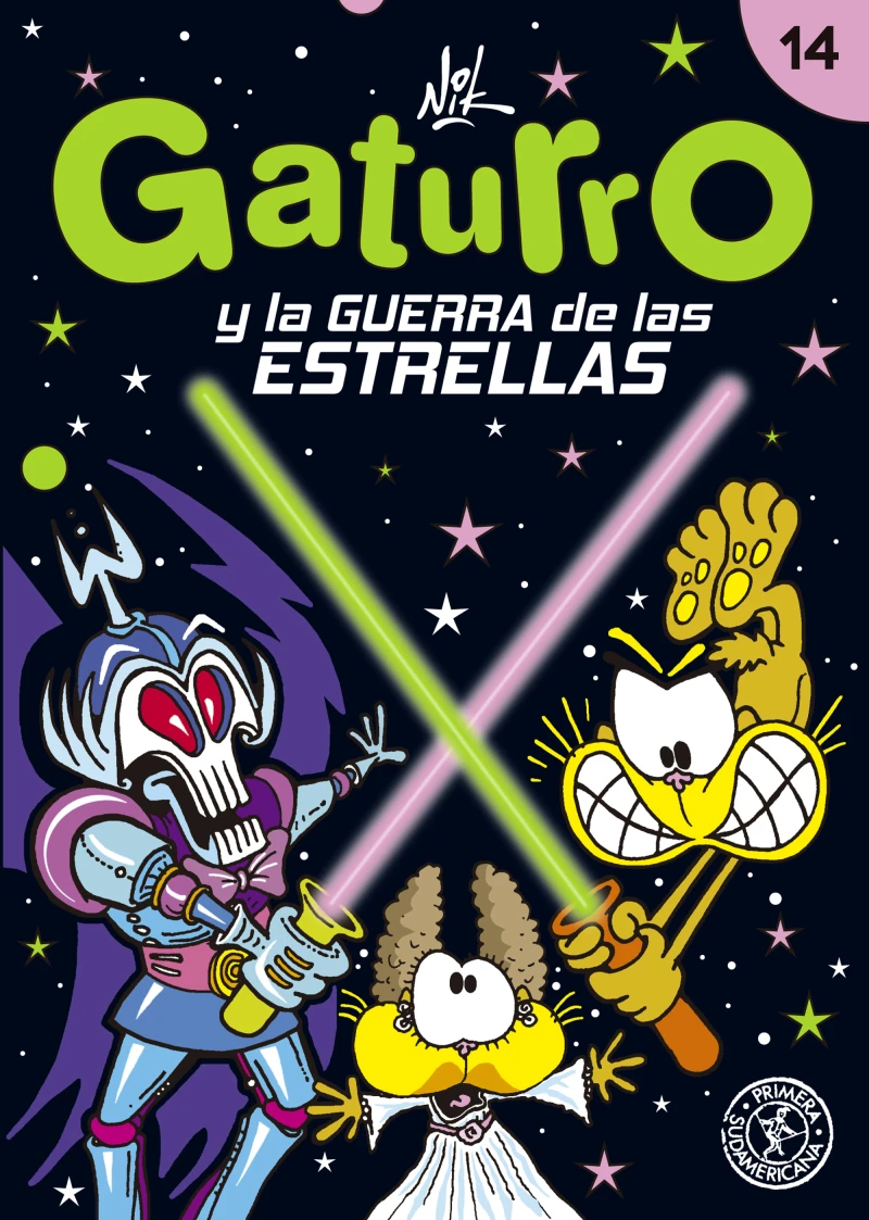 Portada: Gaturro 14. Gaturro y la guerra de las estrellas