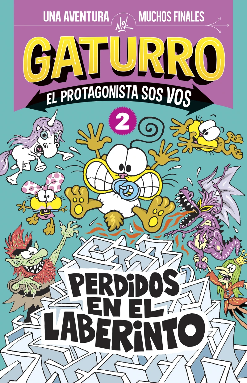 Portada: Perdidos en el laberinto (Gaturro. El protagonista sos vos 2)