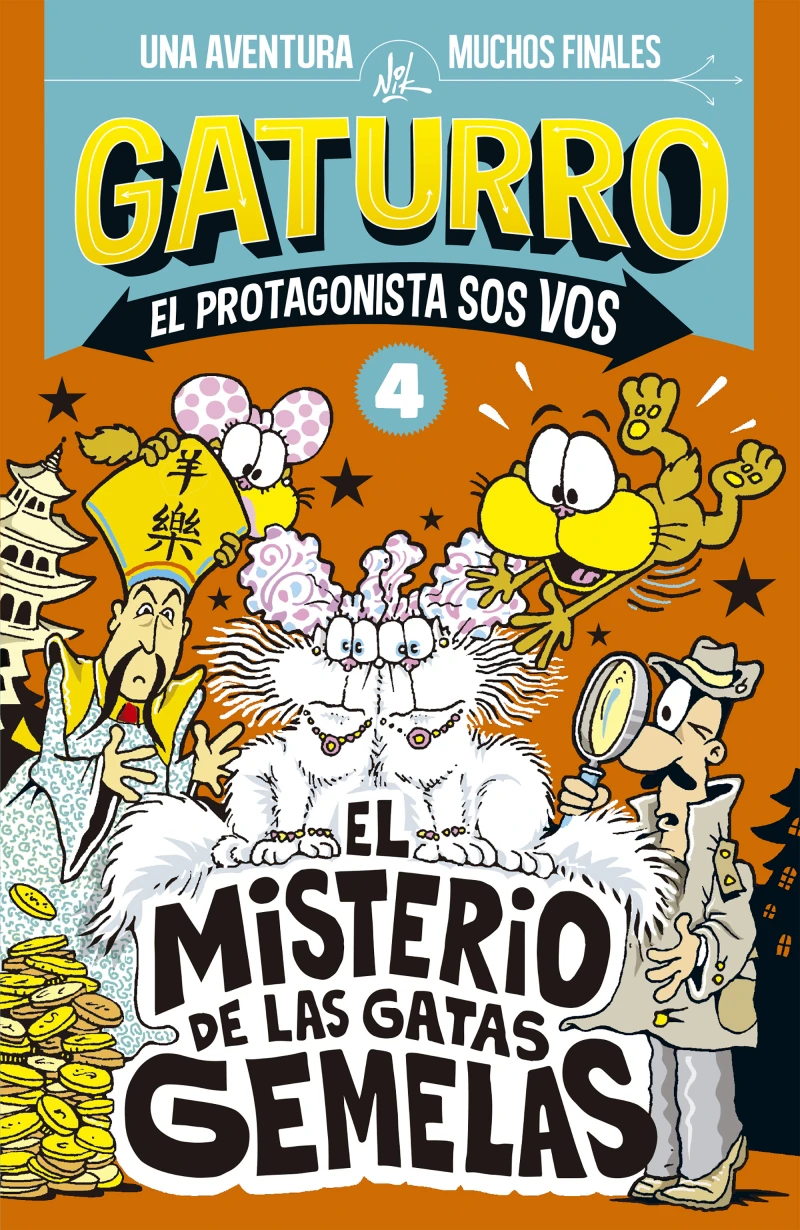 Portada: Gaturro. El misterio de las gatas gemelas (Gaturro. El protagonista sos vos 4)