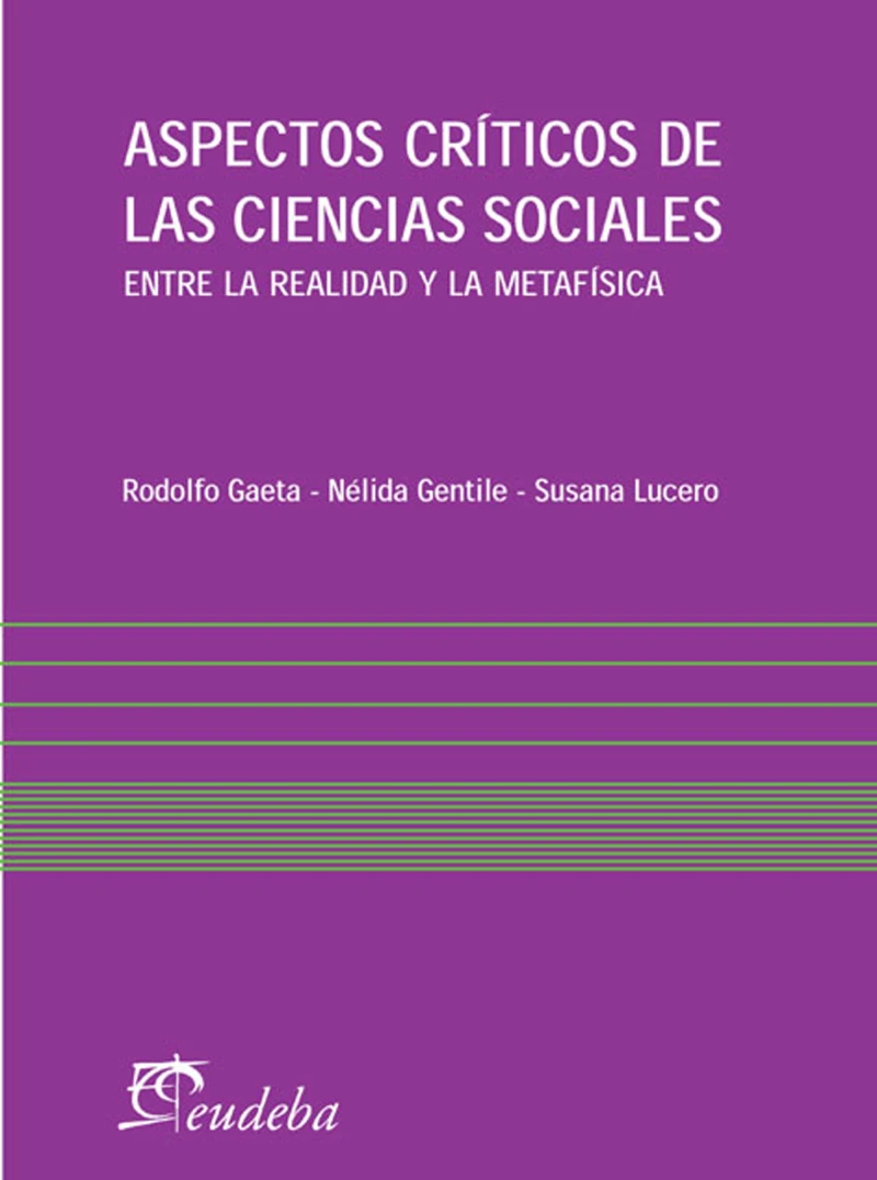 Portada: Aspectos críticos de las ciencias sociales