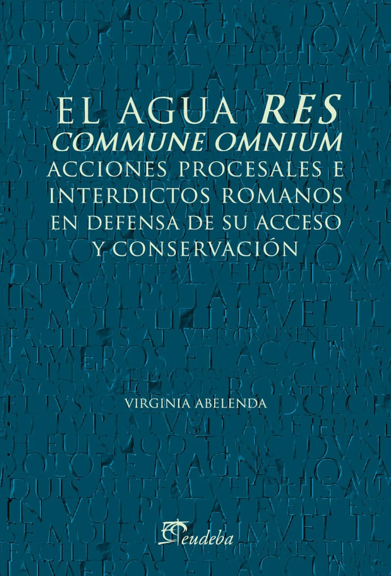 Portada: El agua res commune omnium
