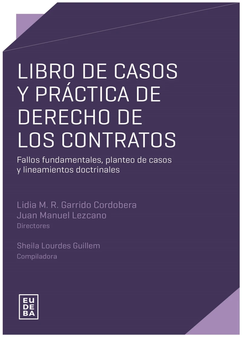 Portada: Libro de casos y práctica de derecho de los contratos
