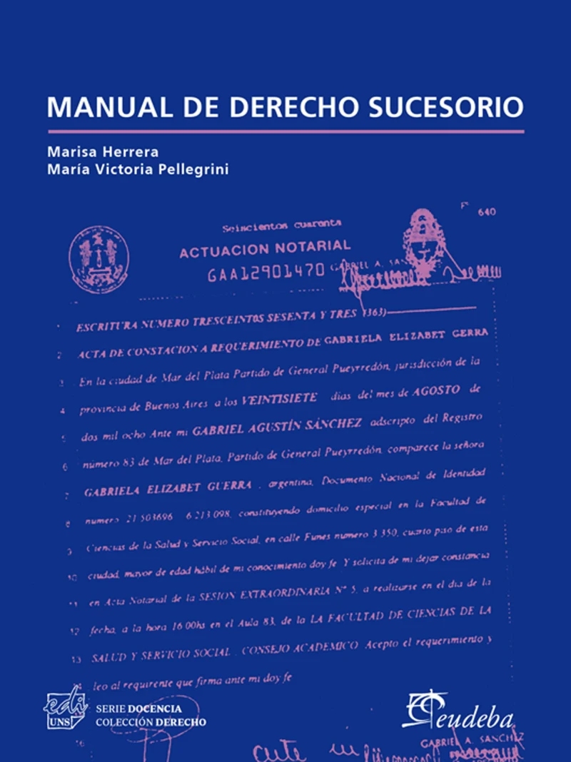 Portada: Manual de derecho sucesorio