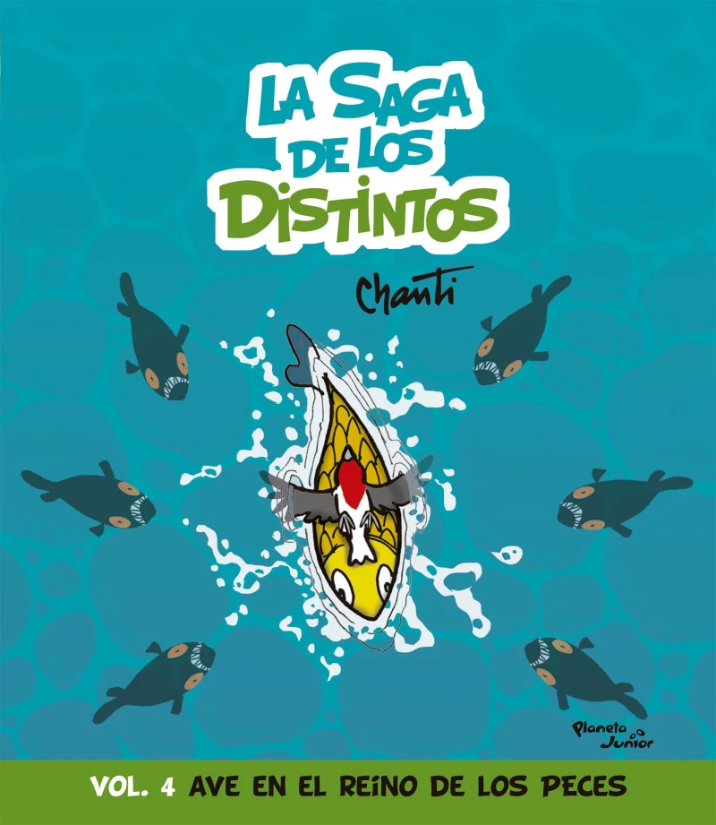 Portada: La saga de los distintos 4. Ave en el reino de las peces