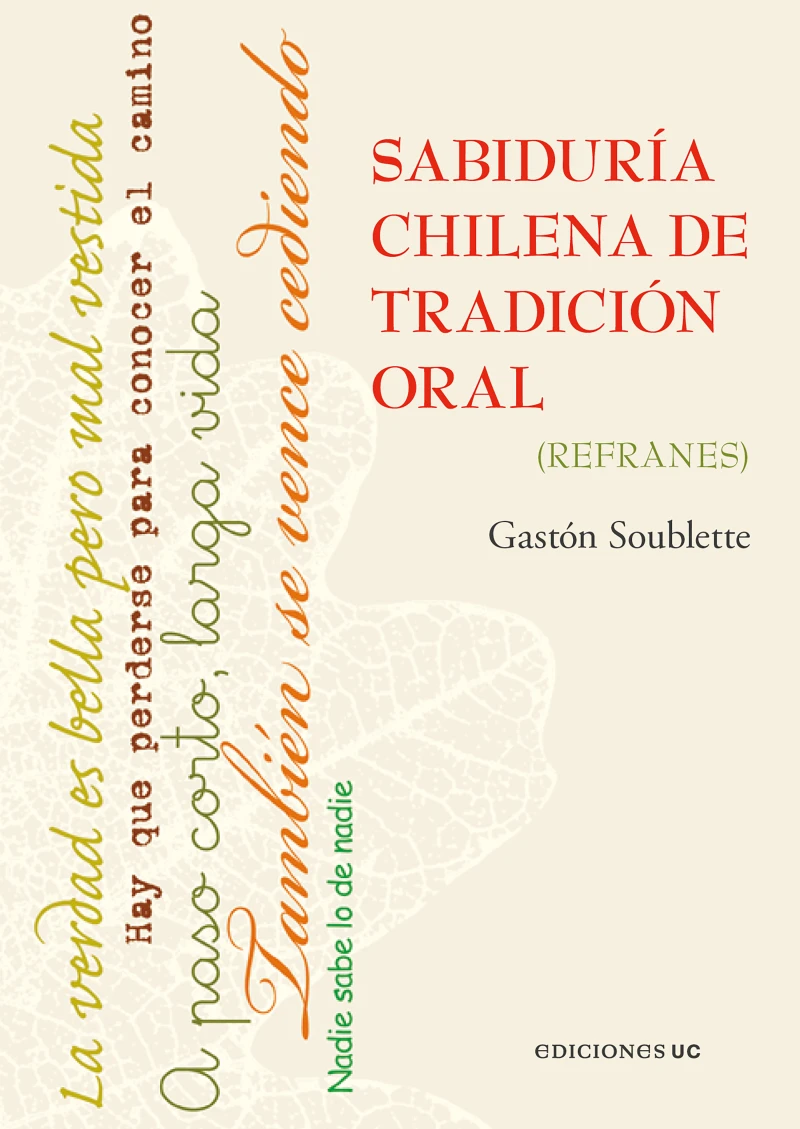 Portada: Sabiduría chilena de tradición oral