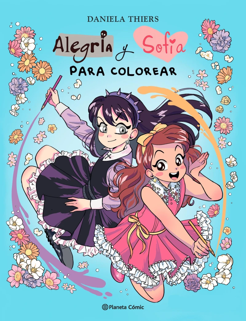 Portada: Alegría y Sofía para colorear