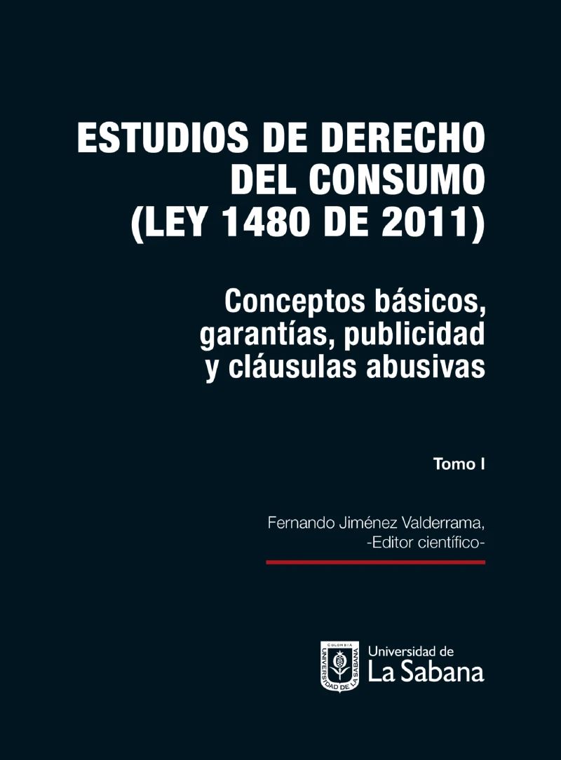 Portada: Estudios de derecho del consumo (Ley 1480 de 2011). Tomo I