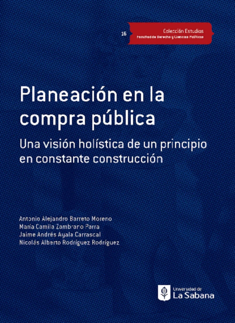 Portada: Planeación en la compra pública