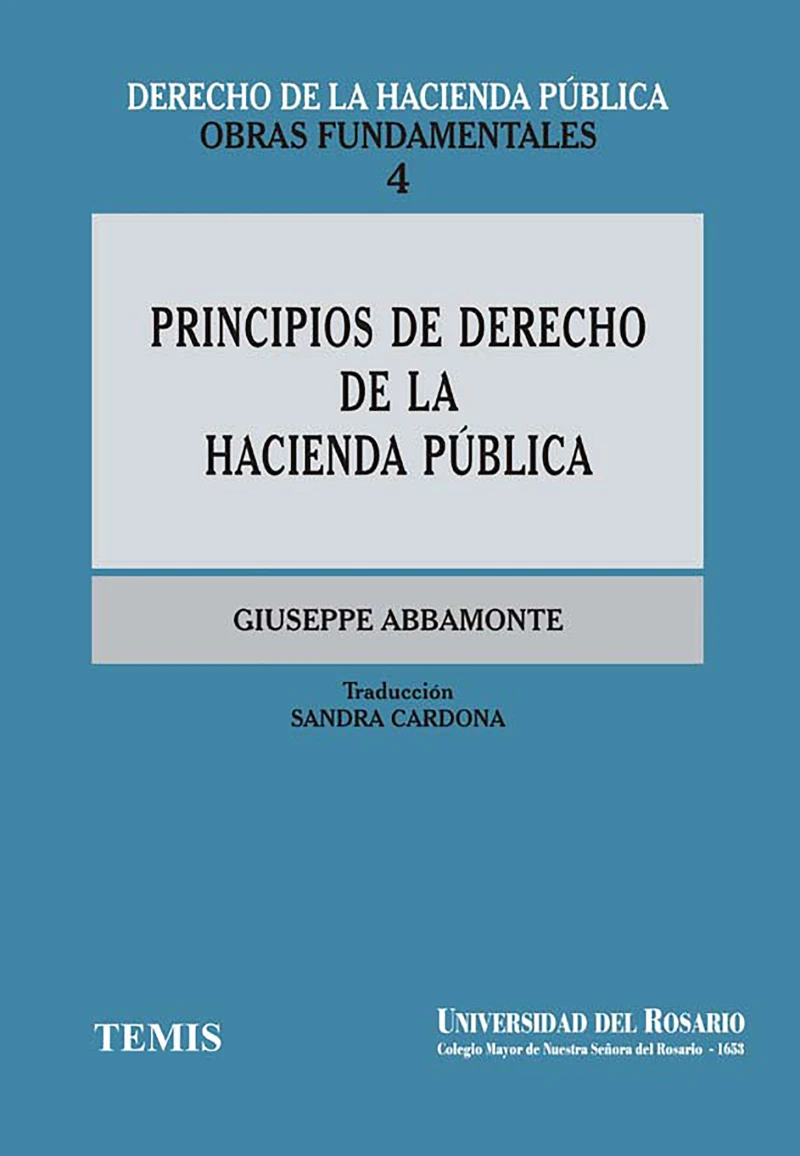 Portada: Principios de derecho de la hacienda pública