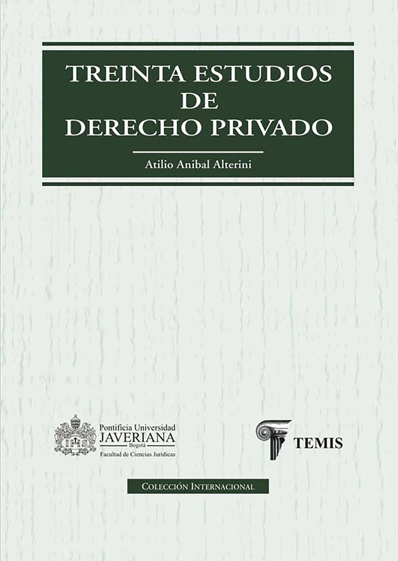 Portada: Treinta estudios de derecho privado