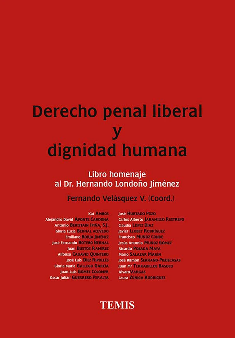 Portada: Derecho penal liberal y dignidad humana
