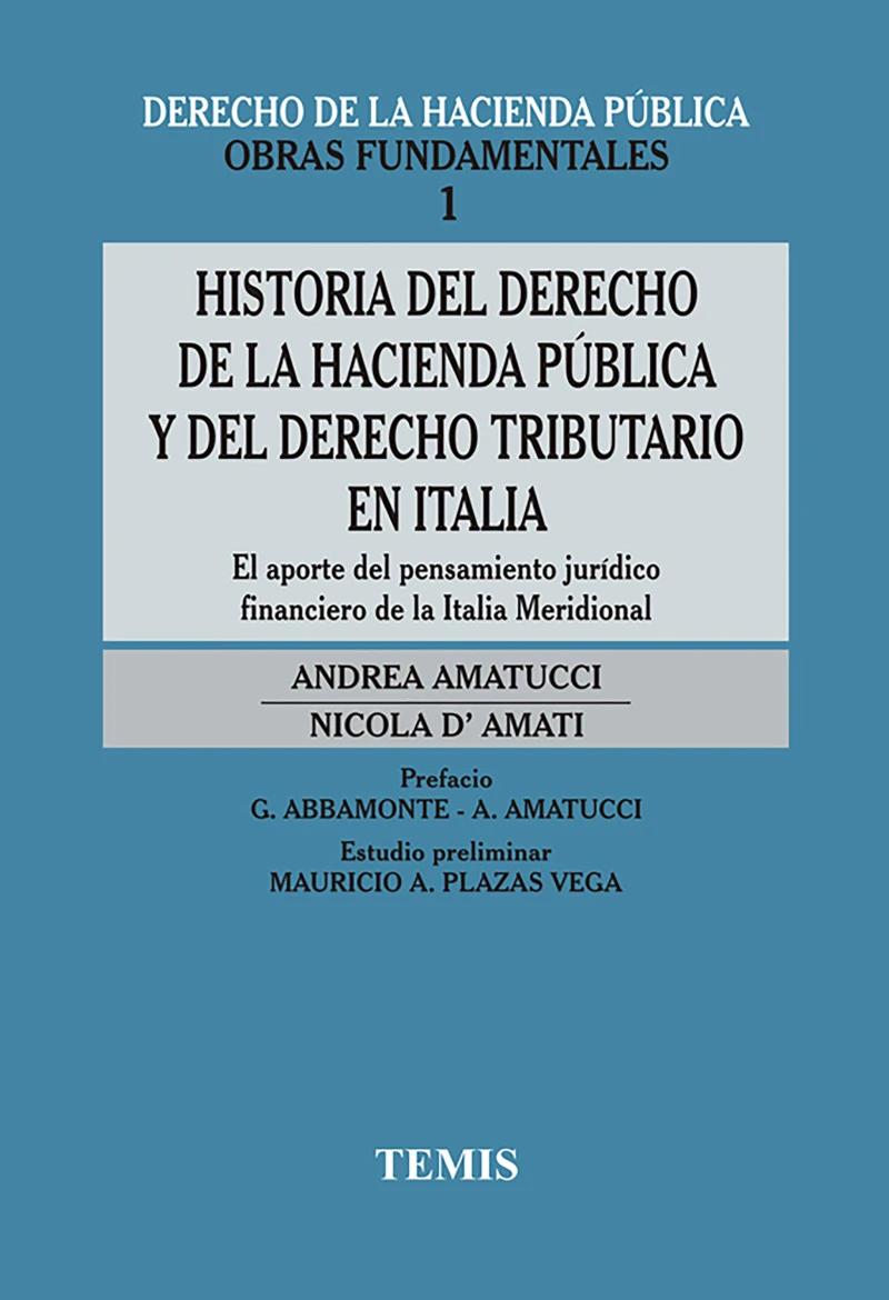 Portada: Historia del derecho de la hacienda pública y del derecho tributario en Italia.