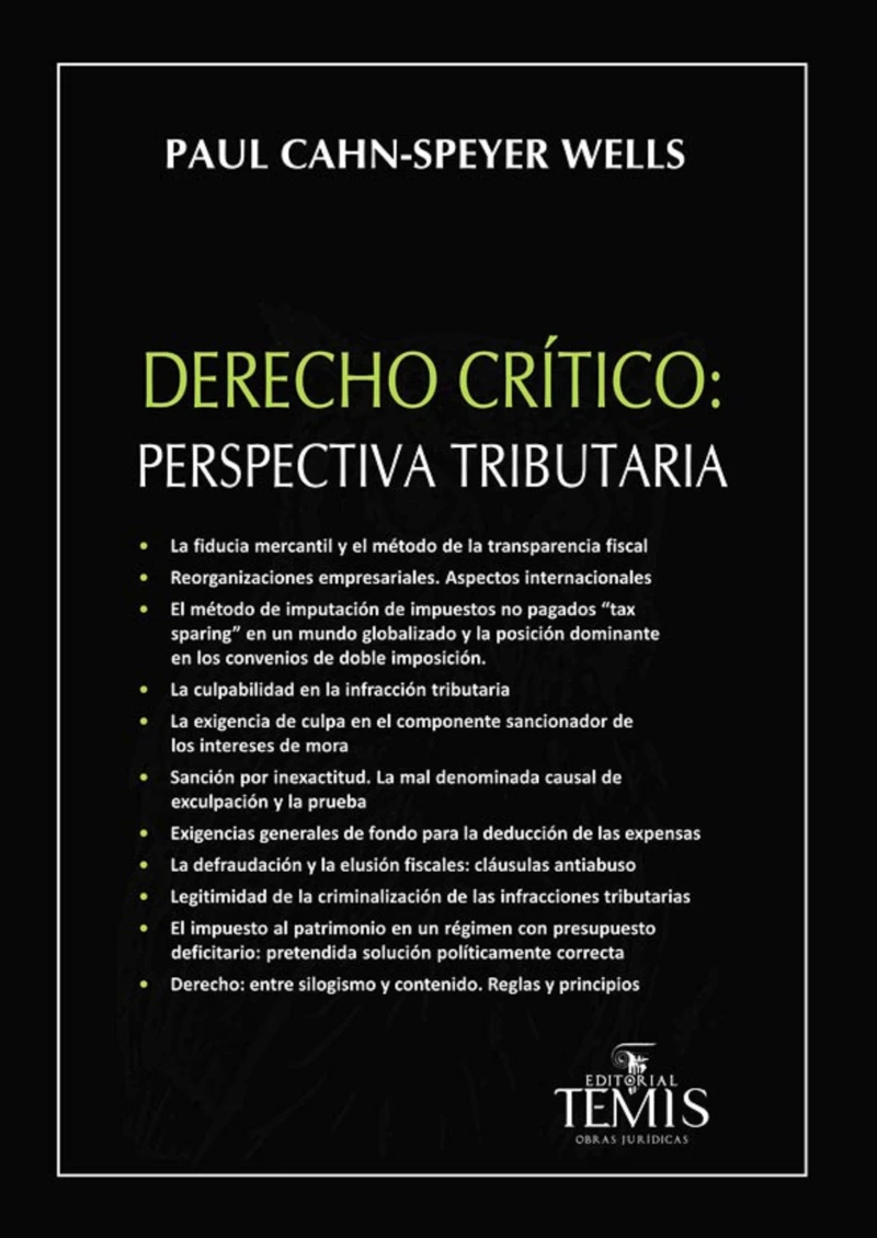 Portada: Derecho crítico: perspectiva tributaria